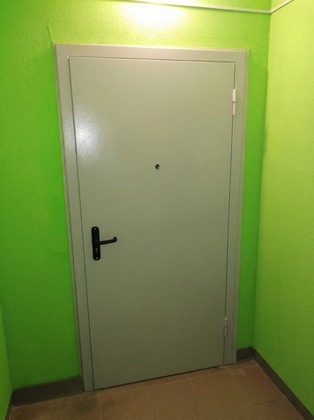 Одностворчатая дверь, вид снаружи