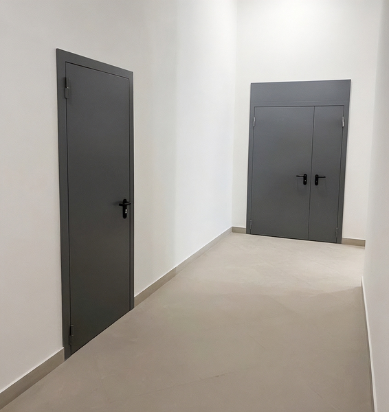 Двери ei-60 серого цвета