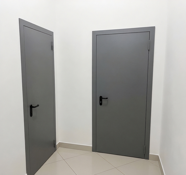 Двери ei-60 серого цвета