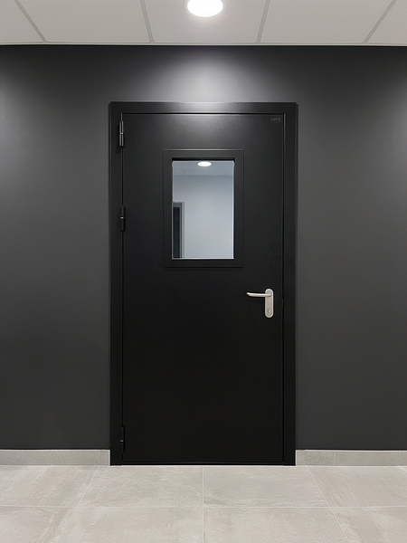 Черная остекленная дверь
