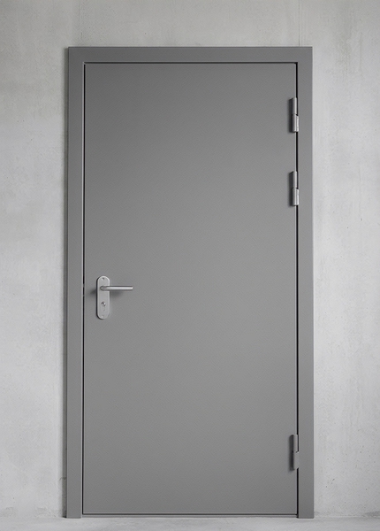 Серая огнезащитная дверь