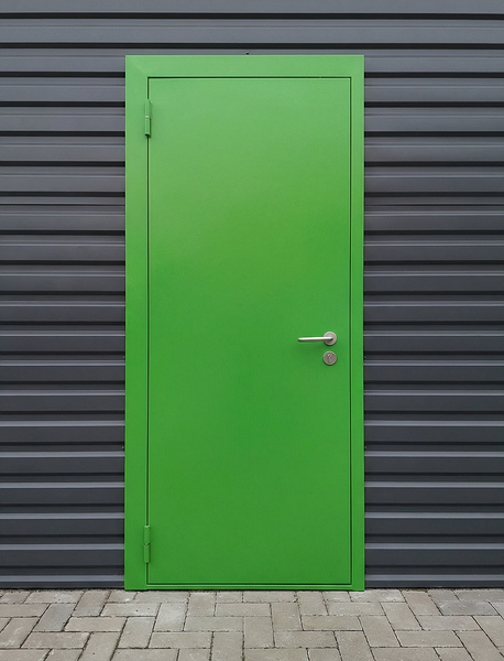 Зеленая огнеупорная дверь