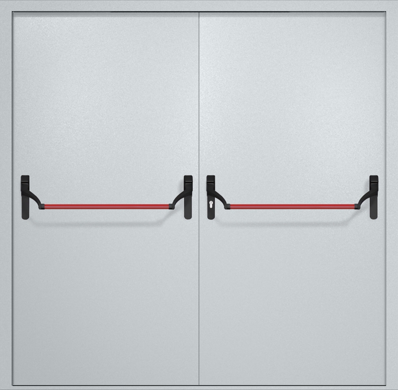 Двупольная противопожарная дверь EI-60 с ручками «Антипаника», окрас по RAL Двупольная противопожарная дверь EI-60 с ручками «Антипаника», окрас по RAL