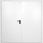 Двупольная противопожарная дверь EI-60 с электромагнитным замком, окрас по RAL 9003