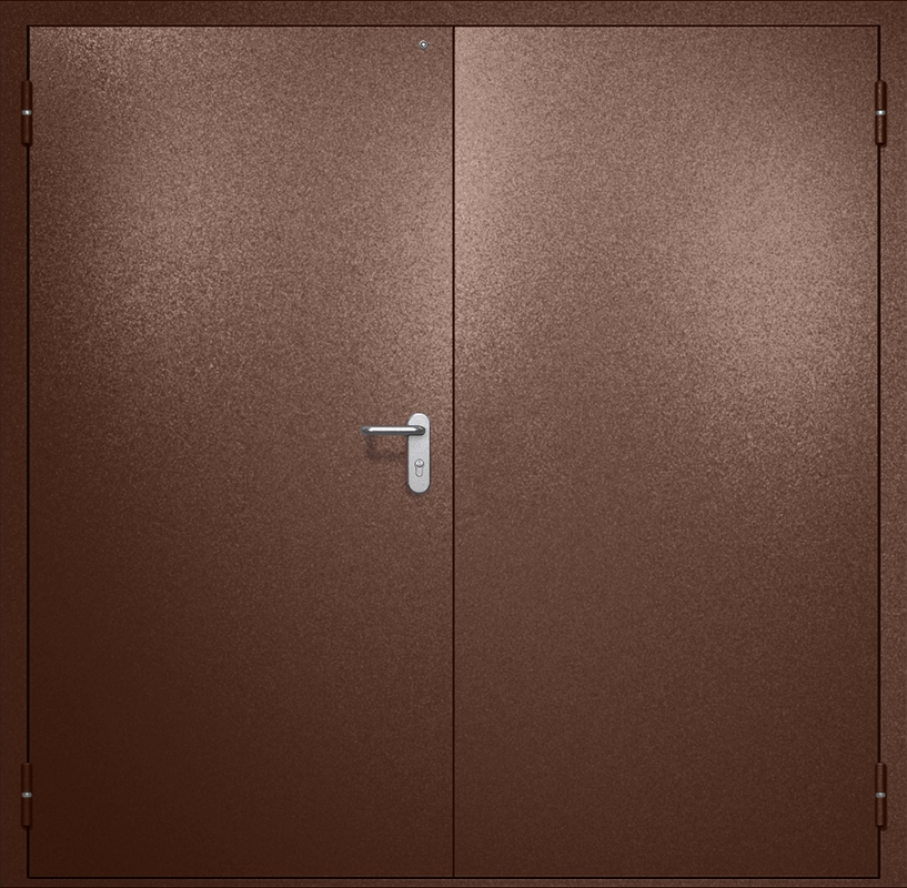 Двупольная противопожарная дверь EI-60 с электромагнитным замком, окрас по RAL 8016