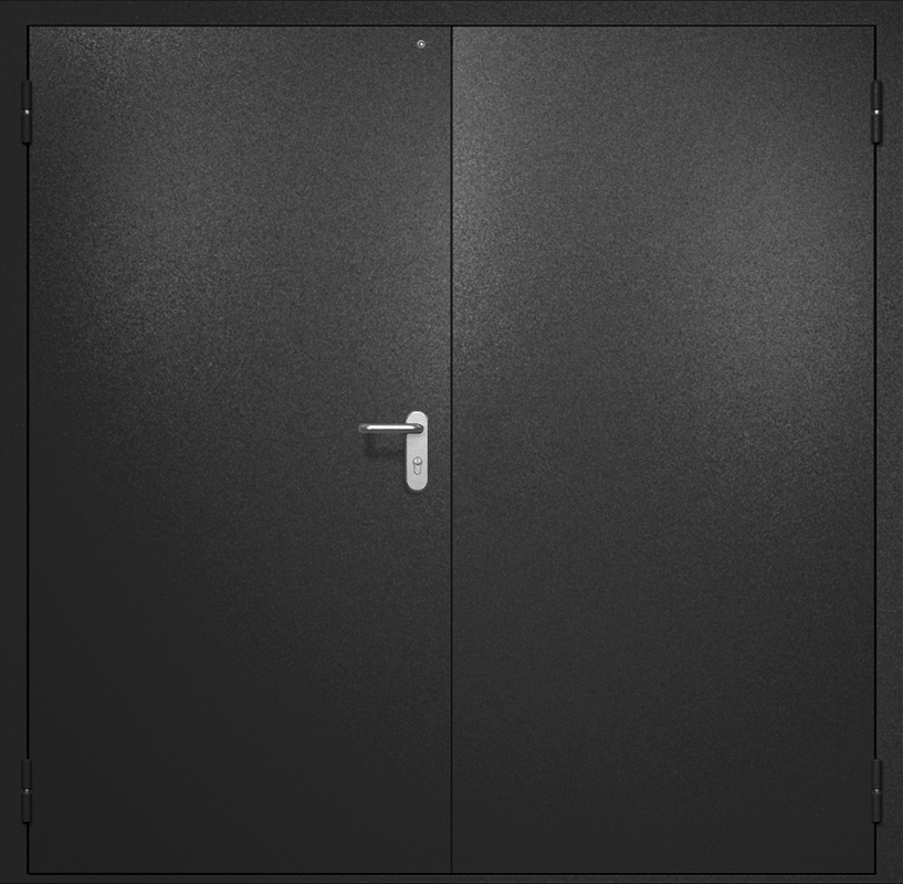 Двупольная противопожарная дверь EI-60 с электромагнитным замком, окрас по RAL 9004