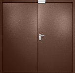 Двупольная противопожарная дверь EI-60 с электромагнитным замком, окрас по RAL 8016