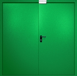 Двупольная противопожарная дверь EI-60 с электромагнитным замком, окрас по RAL 6037