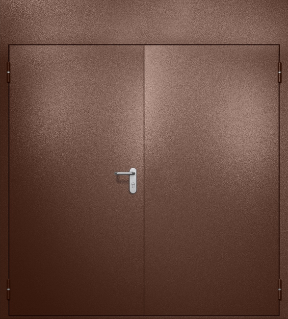 Двупольная противопожарная дверь EI-60 с верхней вставкой, окрас по RAL 8016