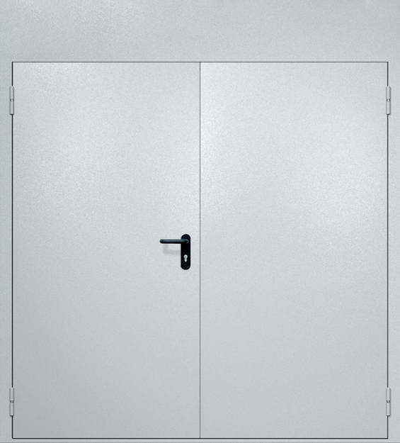 Двупольная противопожарная дверь EI-60 с верхней вставкой, окрас по RAL