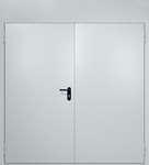 Двупольная противопожарная дверь EI-60 с верхней вставкой, окрас по RAL