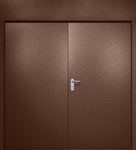 Двупольная противопожарная дверь EI-60 с верхней вставкой, окрас по RAL 8016
