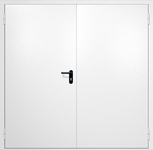 Двупольная противопожарная дверь EI-60 с ручками «Антипаника», окрас по RAL 9003