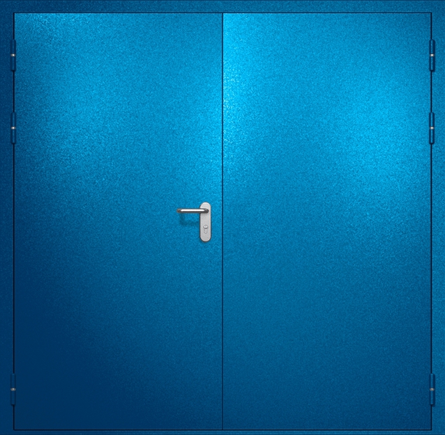 Двупольная противопожарная дверь EI-60, окрас по RAL 5002