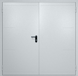 Двупольная противопожарная дверь EI-60 с рисунком на металле, окрас по RAL