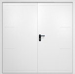 Двупольная противопожарная дверь EI-60 с рисунком на металле, окрас по RAL 9003