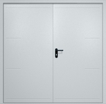 Двупольная противопожарная дверь EI-60 с рисунком на металле, окрас по RAL