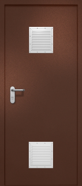 Однопольная противопожарная дверь EI-60 с двумя стыковочными узлами, окрас по RAL 8016 Однопольная противопожарная дверь EI-60 с двумя стыковочными узлами, окрас по RAL 8016