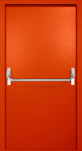 Однопольная противопожарная дверь EI-60 с ручкой «Антипаника», окрас по RAL 3003