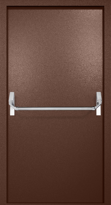 Однопольная противопожарная дверь EI-60 с ручкой «Антипаника», окрас по RAL 8016 Однопольная противопожарная дверь EI-60 с ручкой «Антипаника», окрас по RAL 8016