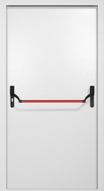 Однопольная противопожарная дверь EI-60 с ручкой «Антипаника», окрас по RAL 9003 Однопольная противопожарная дверь EI-60 с ручкой «Антипаника», окрас по RAL 9003