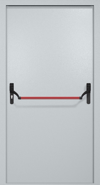 Однопольная противопожарная дверь EI-60 с ручкой «Антипаника», окрас по RAL