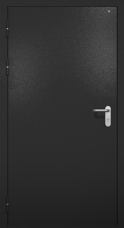 Однопольная противопожарная дверь EI-60 с электромагнитным замком, окрас по RAL 9004