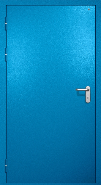 Однопольная противопожарная дверь EI-60 с электромагнитным замком, окрас по RAL 5002