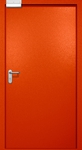 Однопольная противопожарная дверь EI-60 с электромагнитным замком, окрас по RAL 3003
