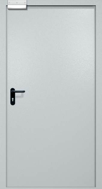 Однопольная противопожарная дверь EI-60 с электромагнитным замком, окрас по RAL