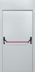 Однопольная противопожарная дверь EI-60 с верхней вставкой и ручкой «Антипаника», окрас по RAL