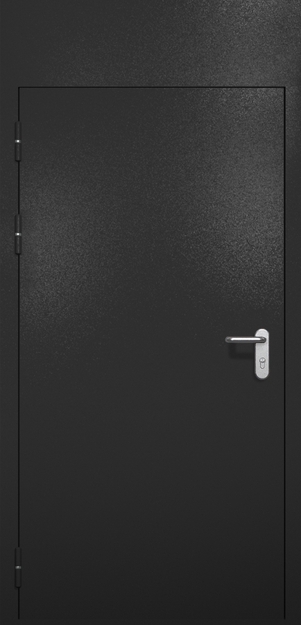 Однопольная противопожарная дверь EI-60 с верхней вставкой и ручкой «Антипаника», окрас по RAL 9004