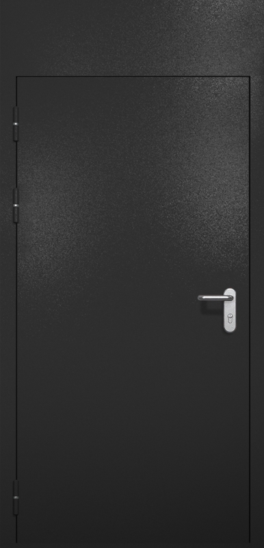 Однопольная противопожарная дверь EI-60 с верхней вставкой и ручкой «Антипаника», окрас по RAL 9004 Однопольная противопожарная дверь EI-60 с верхней вставкой и ручкой «Антипаника», окрас по RAL 9004