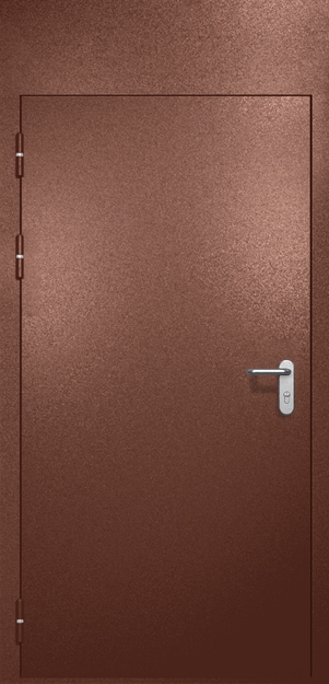 Однопольная противопожарная дверь EI-60 с верхней вставкой, окрас по RAL 8016