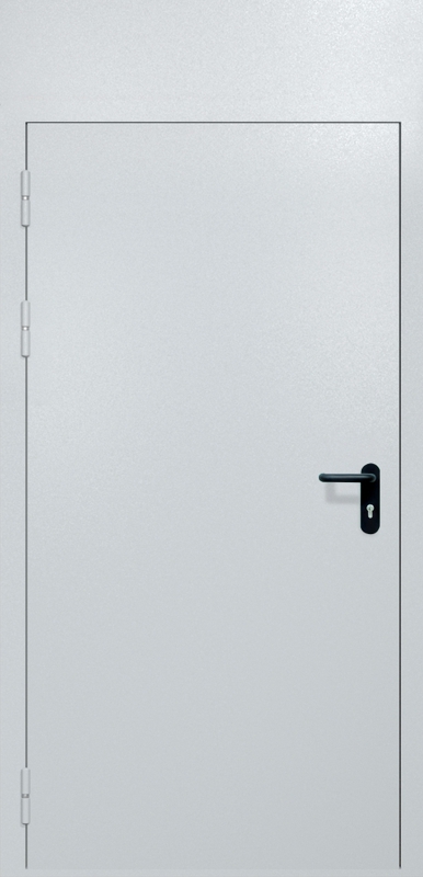 Однопольная противопожарная дверь EI-60 с верхней вставкой и ручкой «Антипаника», окрас по RAL