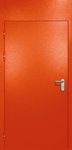 Однопольная противопожарная дверь EI-60 с верхней вставкой и ручкой «Антипаника», окрас по RAL 3003