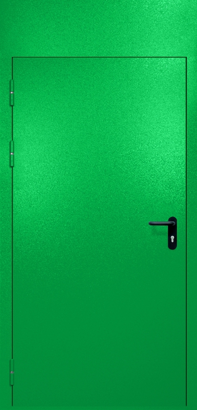 Однопольная противопожарная дверь EI-60 с верхней вставкой, окрас по RAL 6037