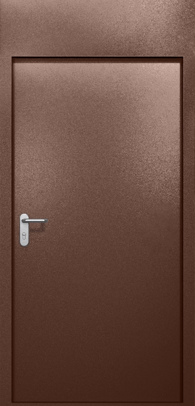 Однопольная противопожарная дверь EI-60 с верхней вставкой, окрас по RAL 8016 Однопольная противопожарная дверь EI-60 с верхней вставкой, окрас по RAL 8016