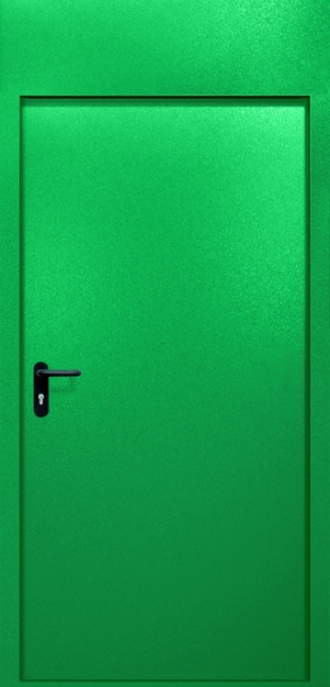 Однопольная противопожарная дверь EI-60 с верхней вставкой, окрас по RAL 6037