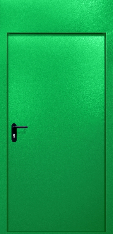 Однопольная противопожарная дверь EI-60 с верхней вставкой, окрас по RAL 6037