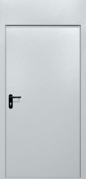 Однопольная противопожарная дверь EI-60 с верхней вставкой, окрас по RAL