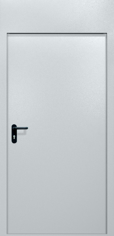 Однопольная противопожарная дверь EI-60 с верхней вставкой, окрас по RAL