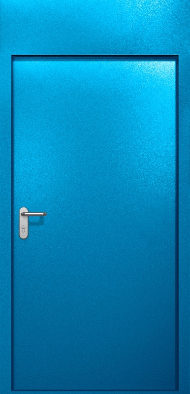 Однопольная противопожарная дверь EI-60 с верхней вставкой, окрас по RAL 5002