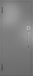 Однопольная техническая дверь с ручкой-скобой и кодовым замком, окрас по RAL 7001