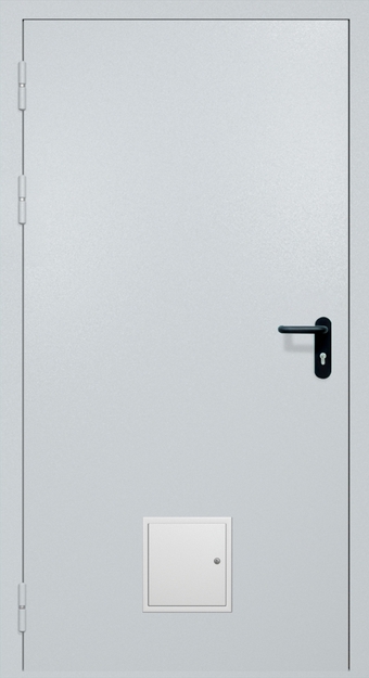 Однопольная противопожарная дверь EI-60 со стыковочным узлом снизу, окрас по RAL Однопольная противопожарная дверь EI-60 со стыковочным узлом снизу, окрас по RAL