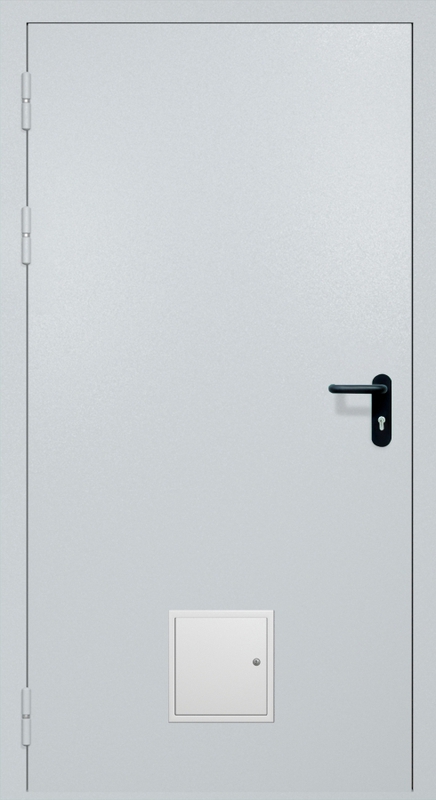 Однопольная противопожарная дверь EI-60 со стыковочным узлом снизу, окрас по RAL