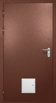 Однопольная противопожарная дверь EI-60 со стыковочным узлом снизу, окрас по RAL 8016