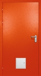 Однопольная противопожарная дверь EI-60 со стыковочным узлом снизу, окрас по RAL 3003