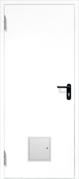 Однопольная противопожарная дверь EI-60 со стыковочным узлом снизу, окрас по RAL 9003