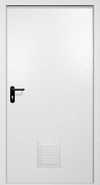 Однопольная противопожарная дверь EI-60 со стыковочным узлом снизу, окрас по RAL 9003 Однопольная противопожарная дверь EI-60 со стыковочным узлом снизу, окрас по RAL 9003